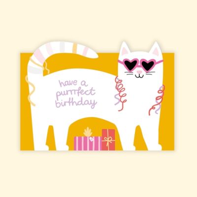 Fødselsdagskort kat