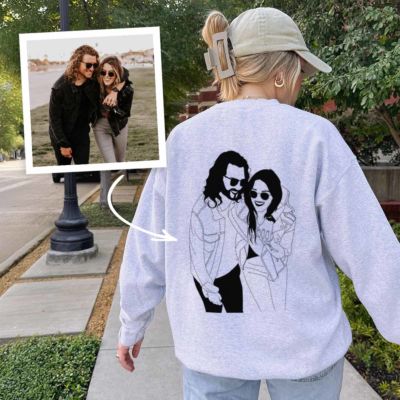 Personlig Line Art 2 illustrationstrøje