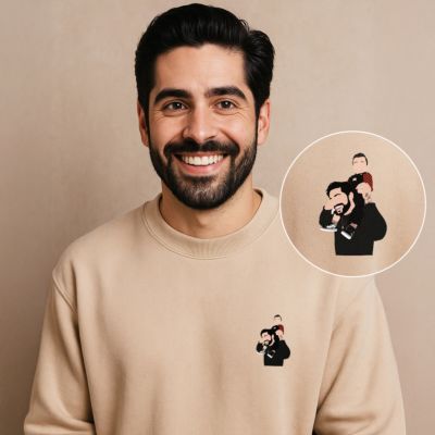 Personlig trøje med lille illustration