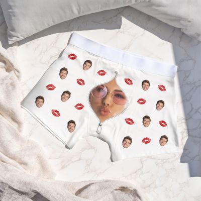 Personalisérbare boxershorts med lynlåsdesign