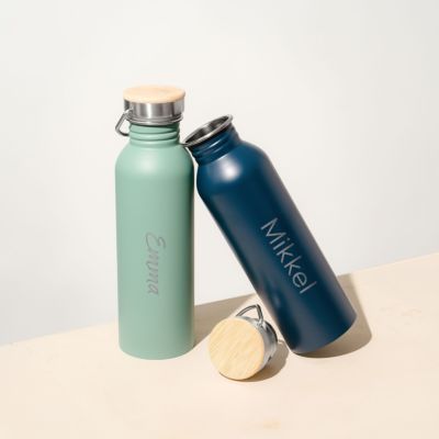 Personlig drikkeflaske i rustfrit stål med navn
