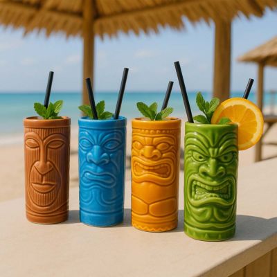 Tiki Cocktailglas sæt á 4
