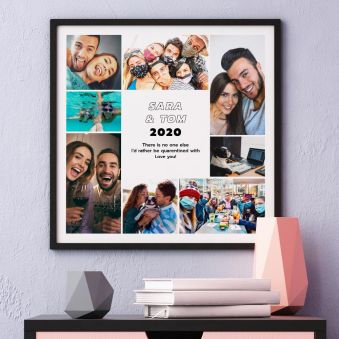 Plakat med 8 billeder og tekst