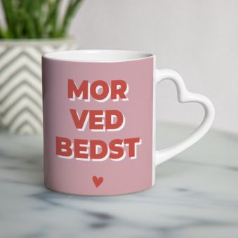Krus med hjertehank - Mor Ved Bedst