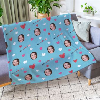 Lille tæppe med multi-face motiv og forskellige baggrunde