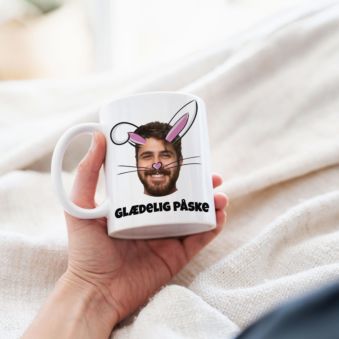 Personaliseret Påskeharekrus med ansigt