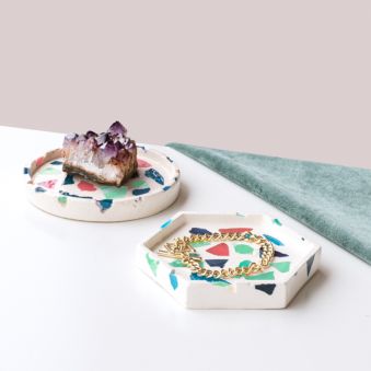 DIY terrazzo smykkeskål