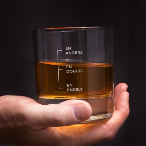 Whiskyglas med indgravering