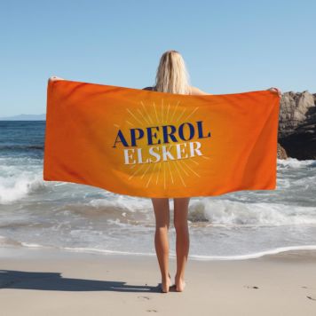 Personligt håndklæde med to linjer