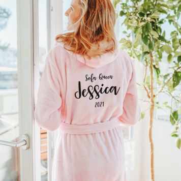 Personaliseret badekåbe med navn