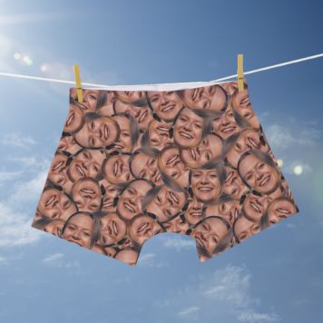 Boxershorts med ansigter