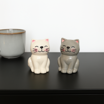 Katte salt- og peberbøsse