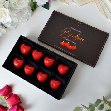 Stearinlys med chokoladeduft i hjerteform