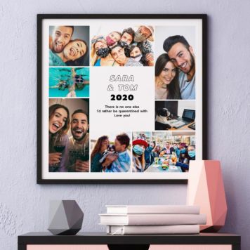 Plakat med 8 billeder og tekst