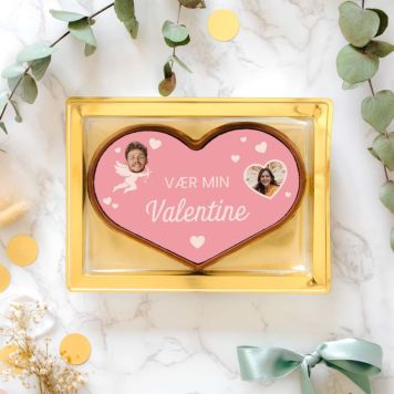 Personlig hjertechokolade til valentinsdag
