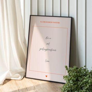 Personligt kærlighedsbrev-plakat