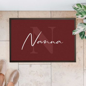 Personlig dørmåtte med monogram