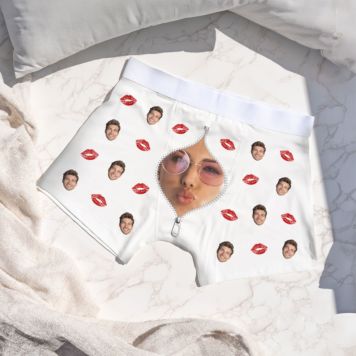Personalisérbare boxershorts med lynlåsdesign
