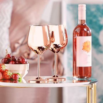 Vinglas Rosé-Guld sæt med 2 stk