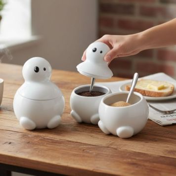 Tom, Dick og Harry køkkenbeholdere til kaffe, te og sukker