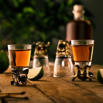 Wild Spirits shotglas sæt med 4 stk.