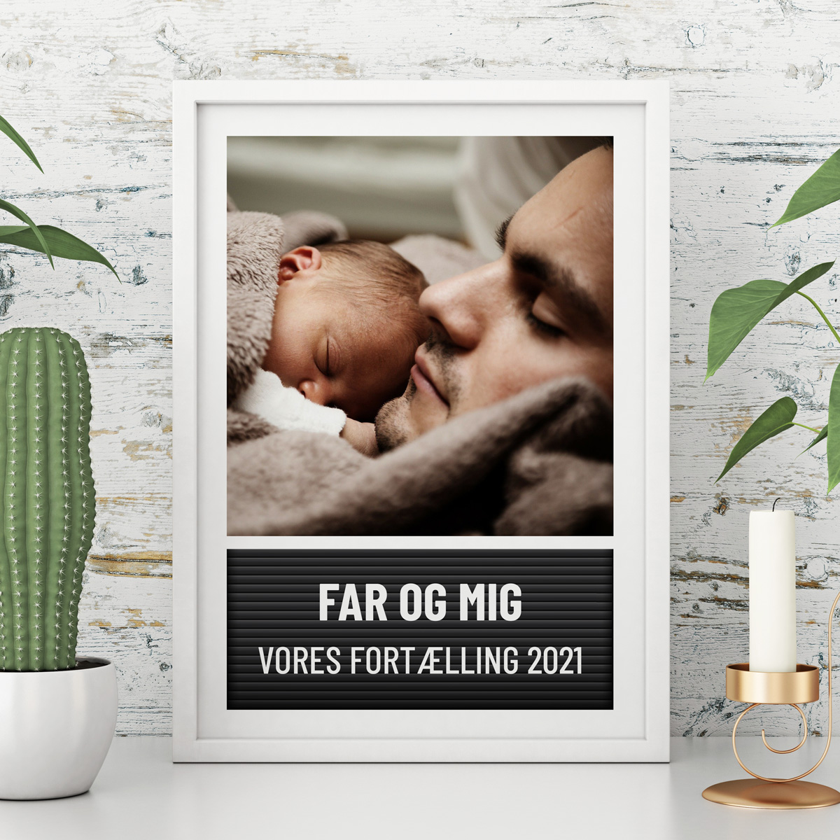 Bogstavtavle med billede og tekst