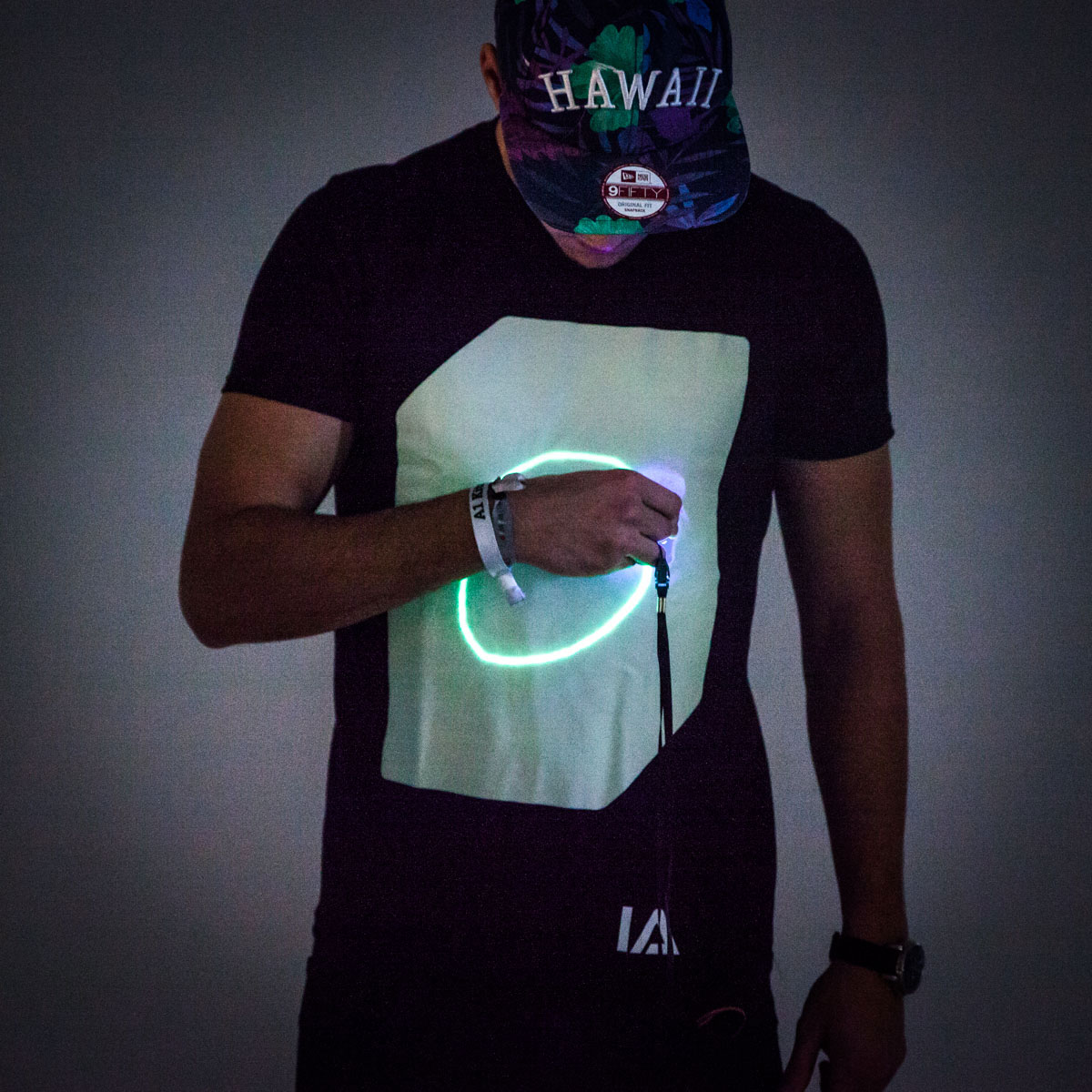 Interaktiv Selvlysende T-Shirt