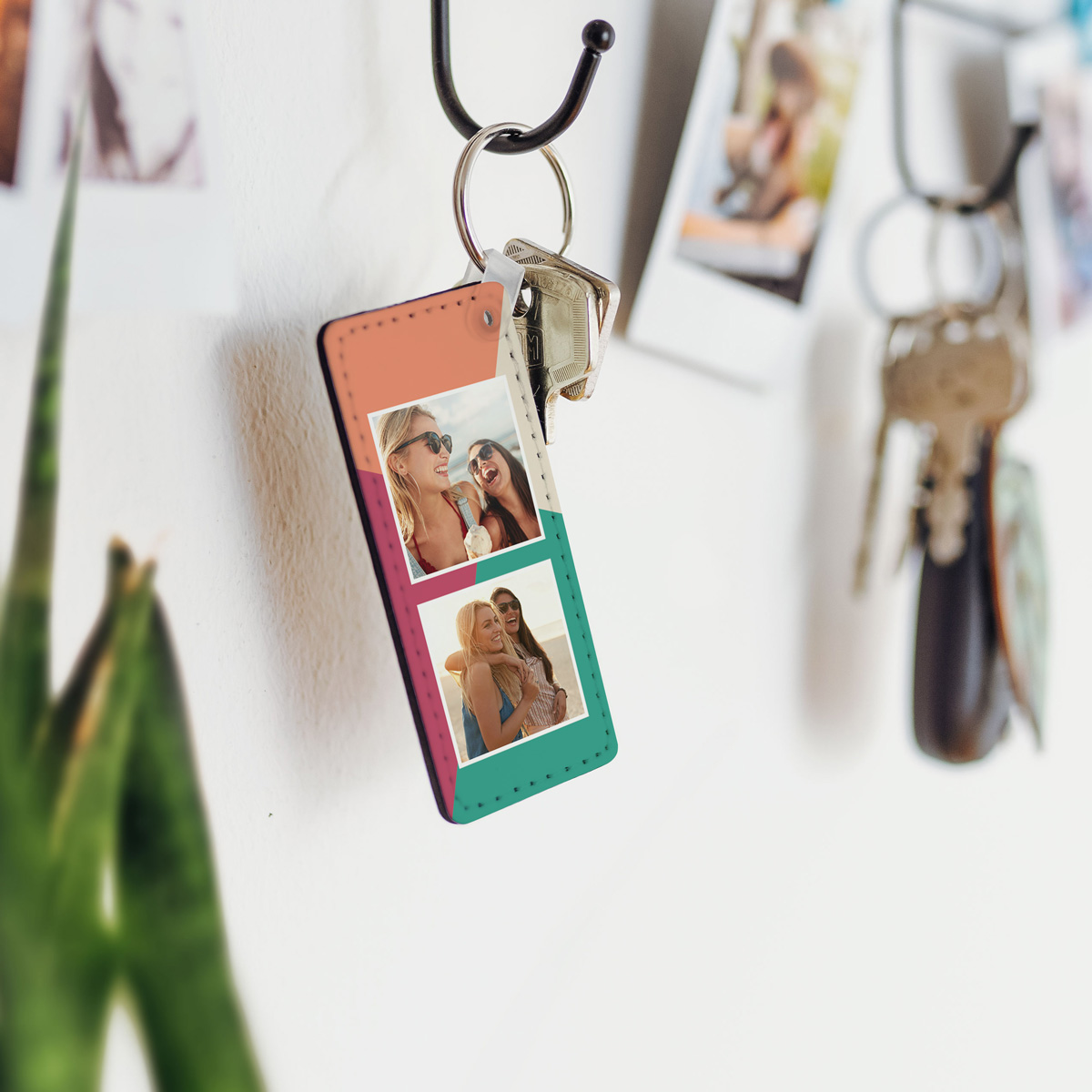 Personaliseret nøglering med 2 billeder
