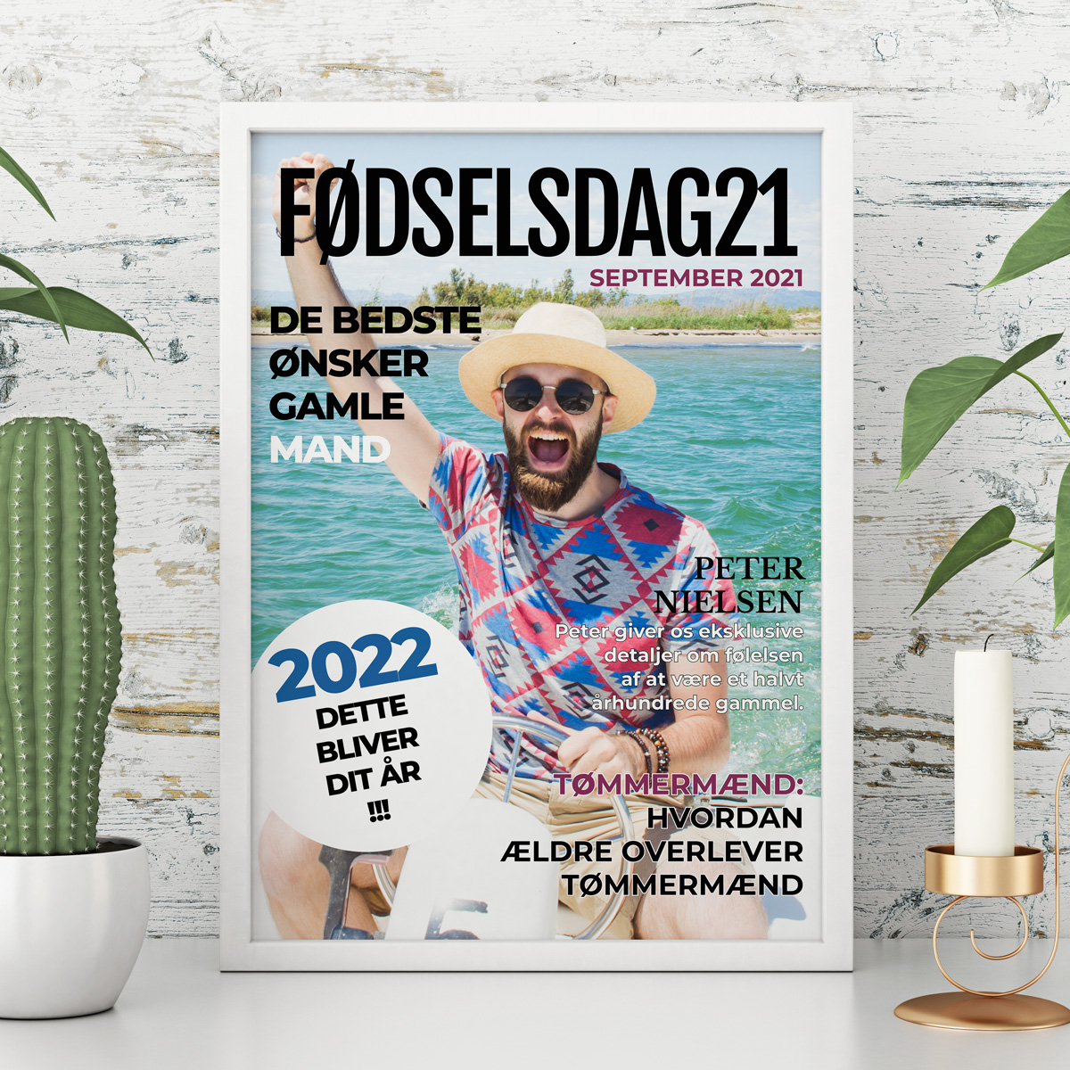 Plakat designet som magasinforside