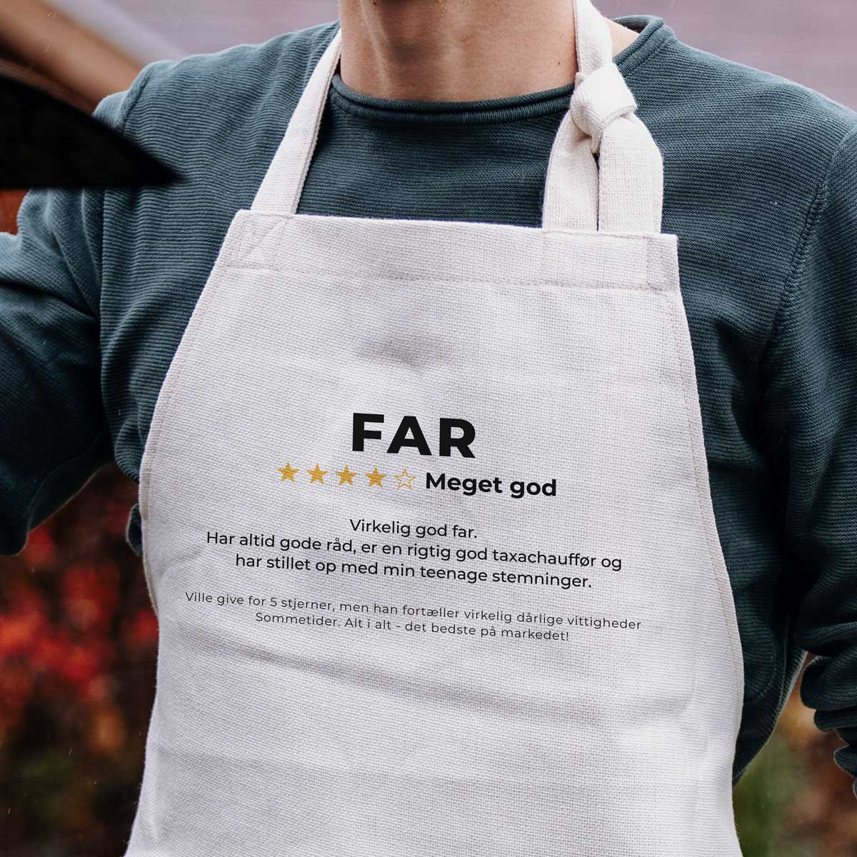 Valg etik ekstra Personalisérbart madlavningsforklæde med din bedømmelse | Radbag.dk