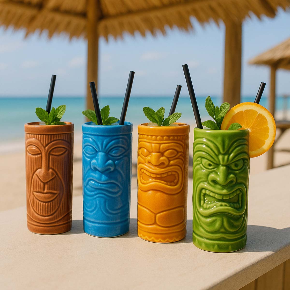 Tiki Cocktailglas sæt á 4