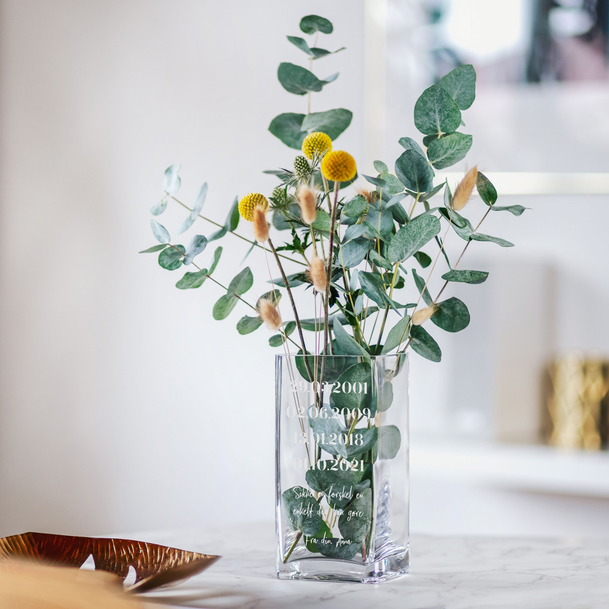 Vase med vigtige datoer
