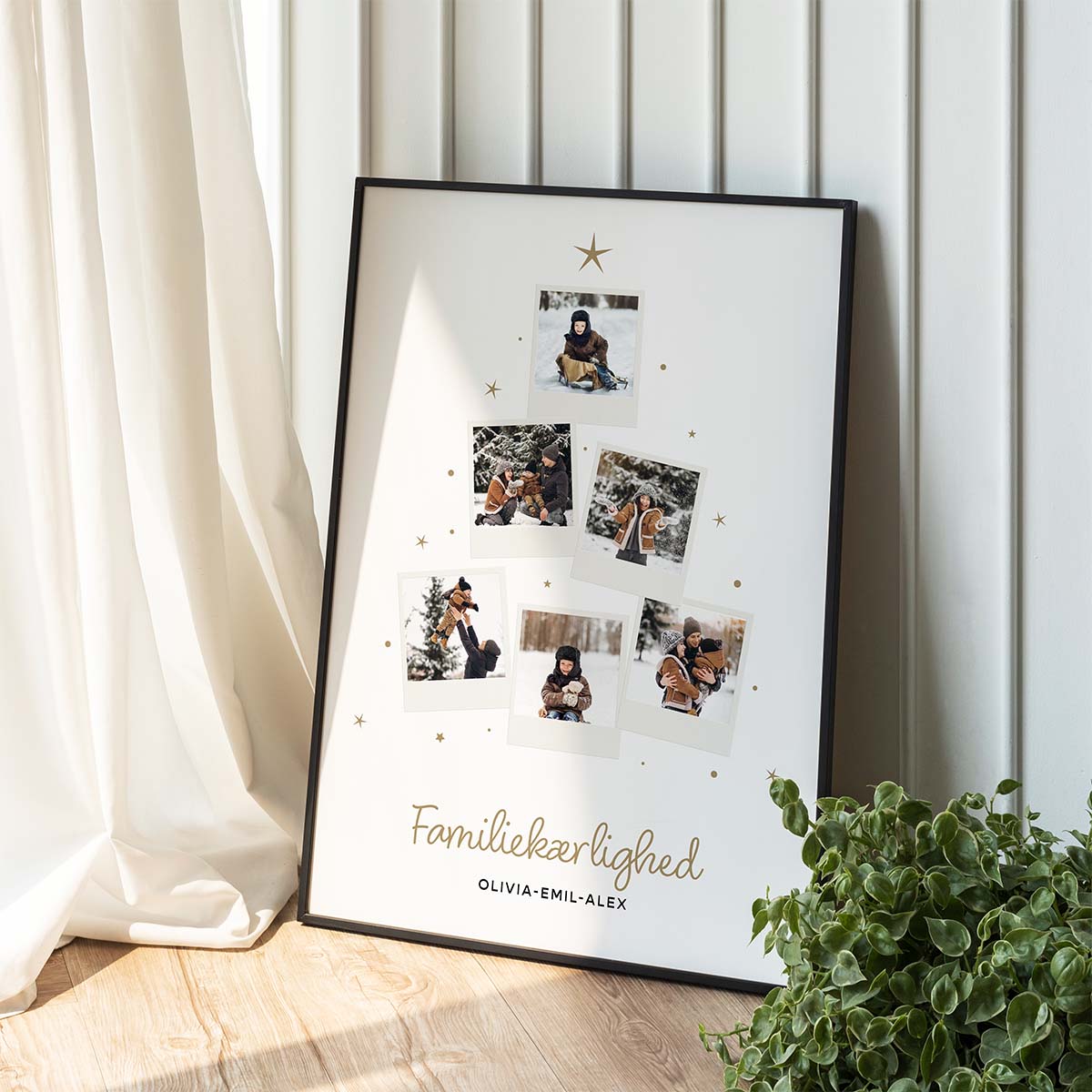 Personlig juleplakat med billeder og tekst