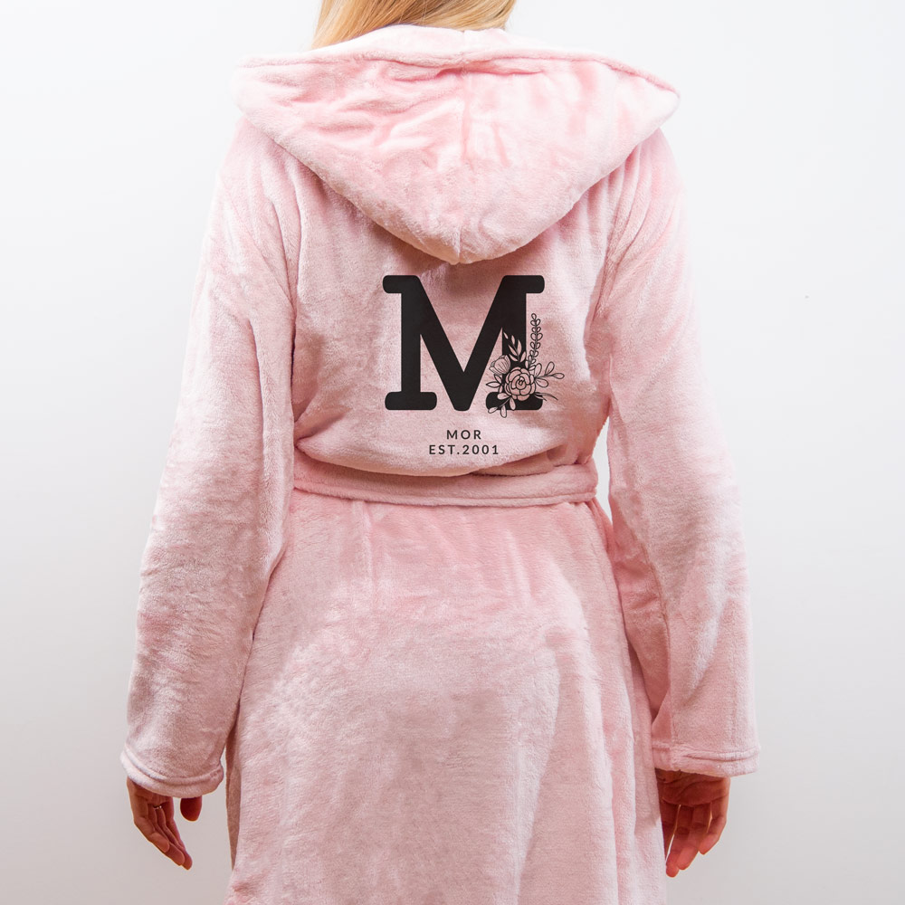 Badekåbe monogram med tekst Gave til mor Badekåbe monogram med tekst