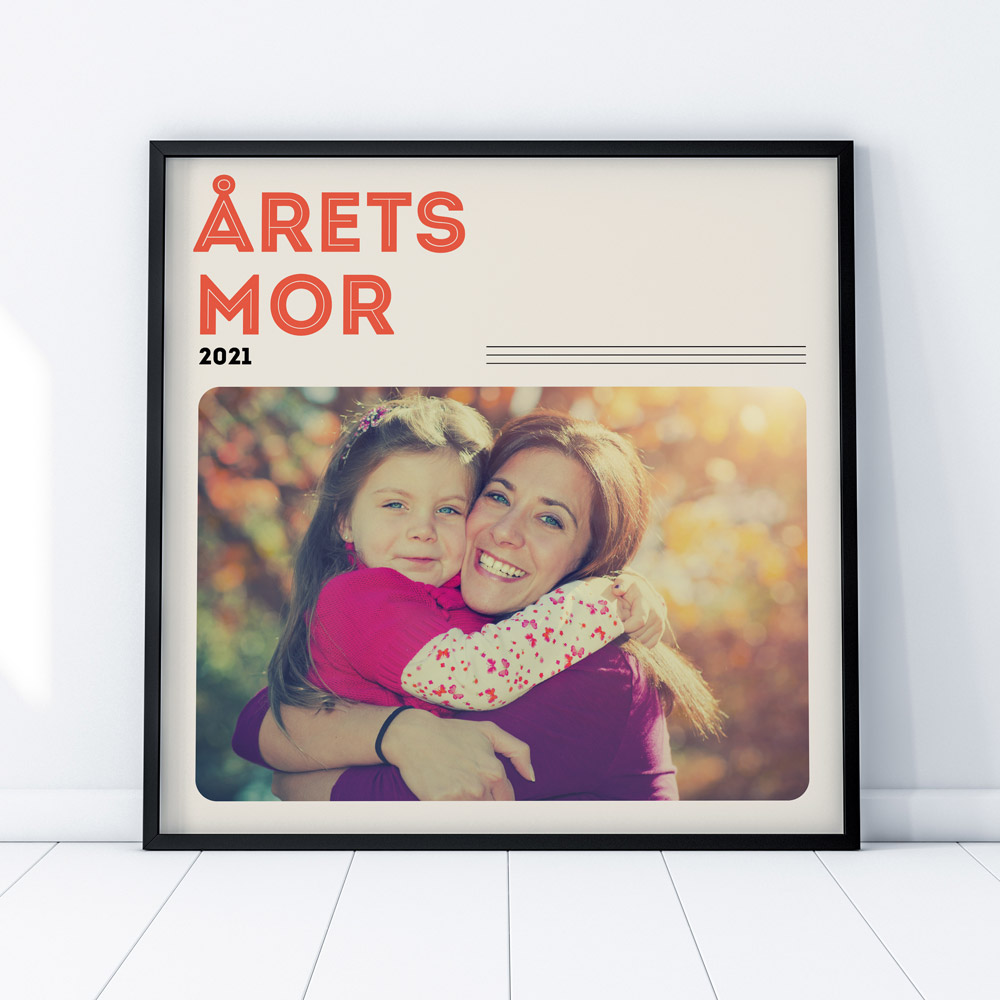 Gave til mor Plakat i vinyl stil