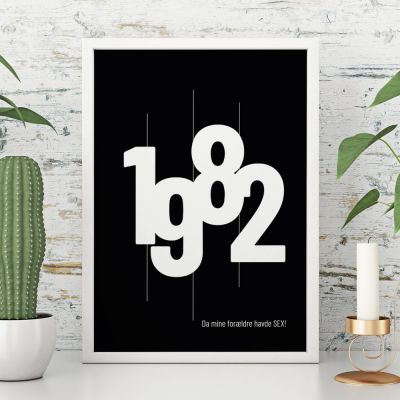 Personaliseret Plakat med fødselsår Personaliseret Plakat med fødselsår