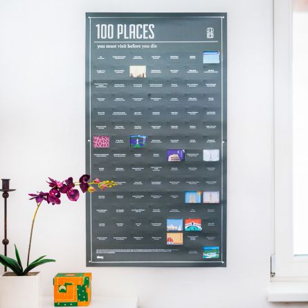 Plakat 100 steder at se inden du dør