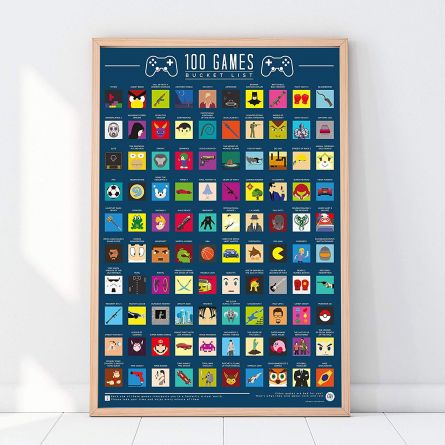 Skrabe Plakat 100 Spil