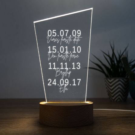 LED-lampe med vigtige datoer
