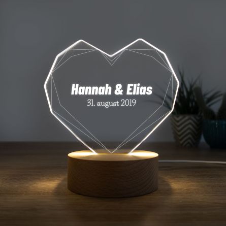 LED-lampe som hjerte