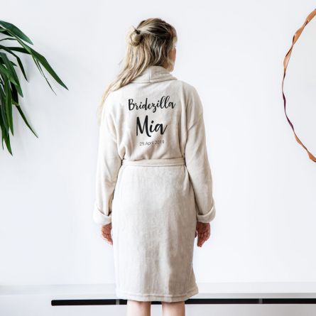 Personaliseret badekåbe med navn