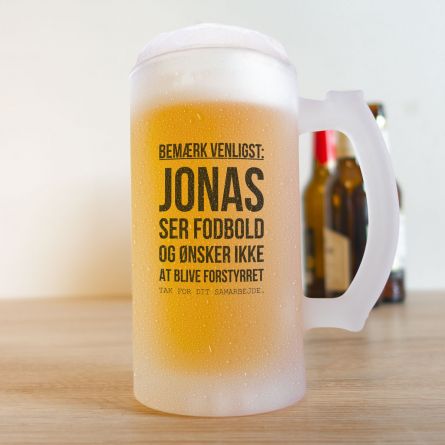 Ølkrus til fodboldfans