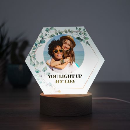 LED-lampe - Blade med billede og tekst