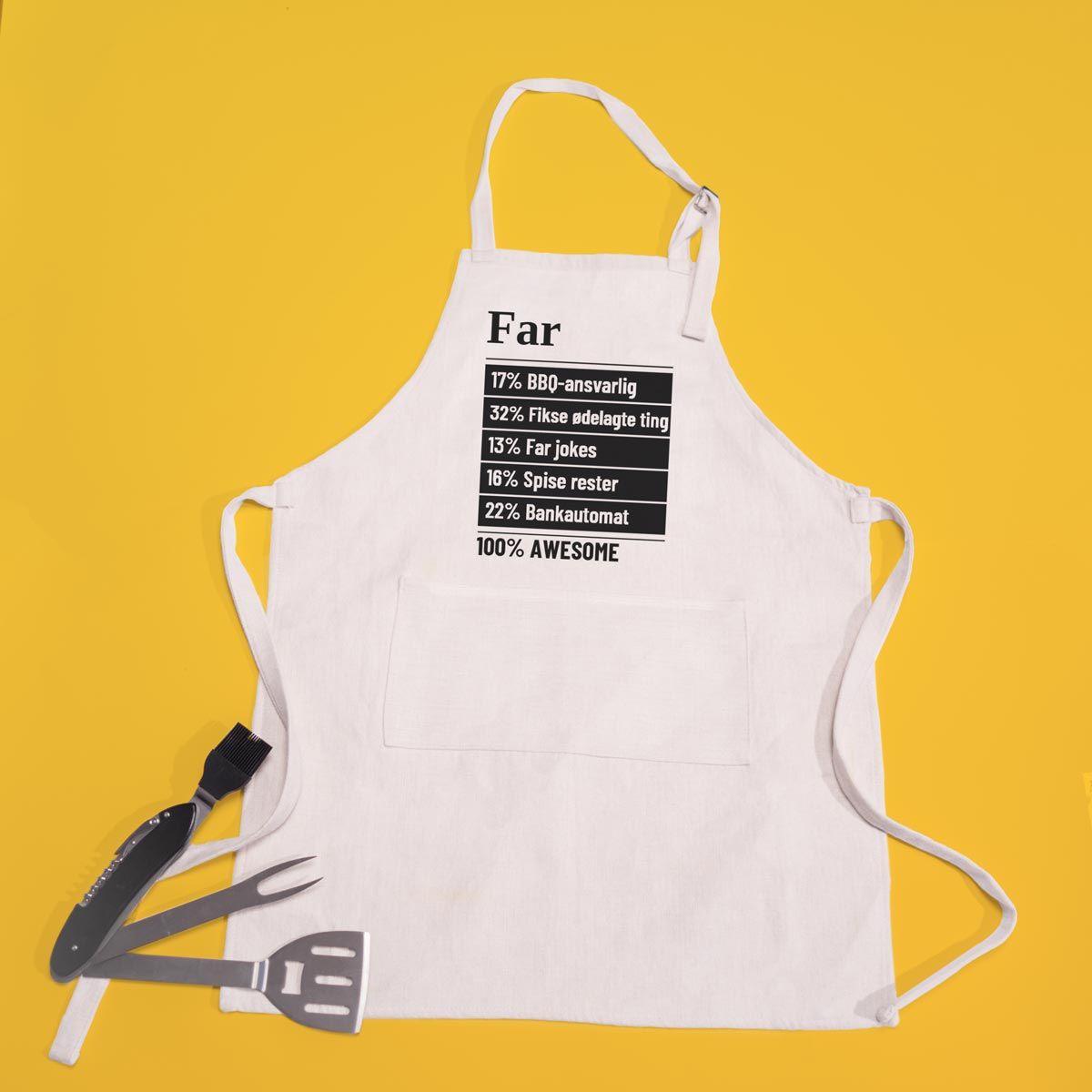 Personaliseret Forklaede 100 Procent Radbag Dk