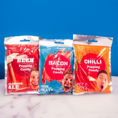 Sødt - Poprocks med øl, bacon eller chili
